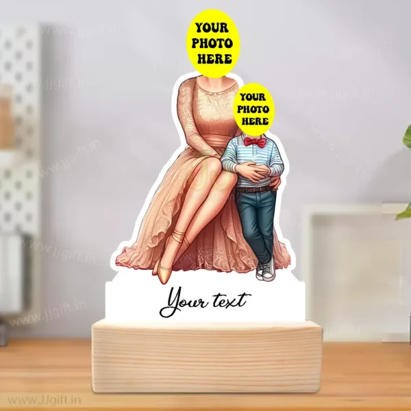 Caricature Gifts For Mom From Son, Personalized Standee Gift For Mom And Son - Image 3