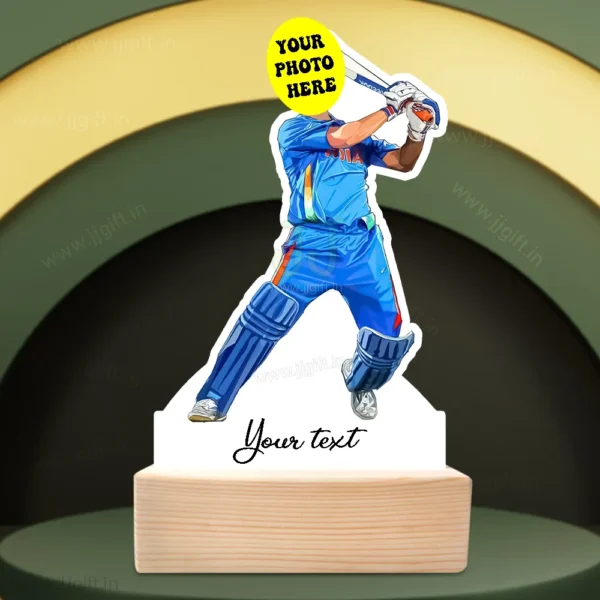 Ms Dhoni Helicopter Shot Style Caricature Design, Caricature Gift for Ms Dhoni Fan - Image 3