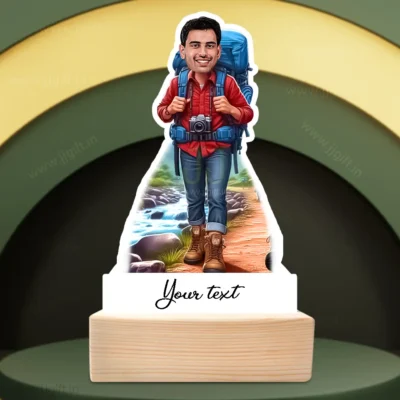 Personalized Hiking caricature, Best Standee Gift for Hikers, Caricature For Travel Lovers