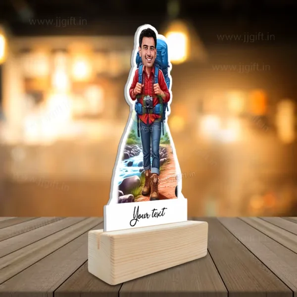 Personalized Hiking caricature, Best Standee Gift for Hikers, Caricature For Travel Lovers - Image 2