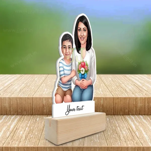 Personalized Present For Mom And Son, Unique Gift For Mom And Son Standee - Image 2