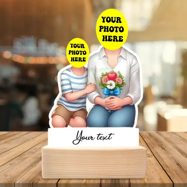 Personalized Present For Mom And Son, Unique Gift For Mom And Son Standee - Image 3