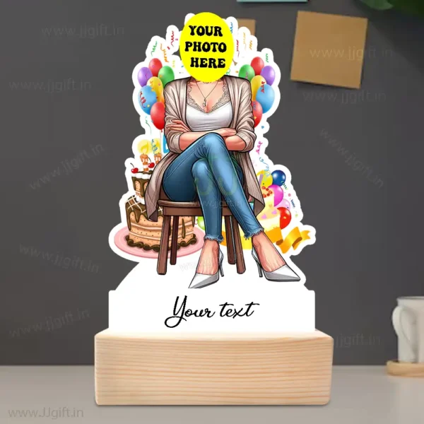 Birthday Caricature Gift Idea For Her, Personalized Birthday Standee Gift - Image 3