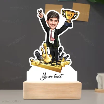 Caricature Gift For Chess Player, Unique Standee Gift For Chess Player