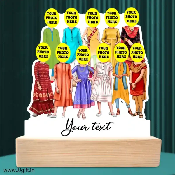 Caricature Gift Ideas For Best 11 Female Friend, Unique Standee Gift For Female Friends - Image 3