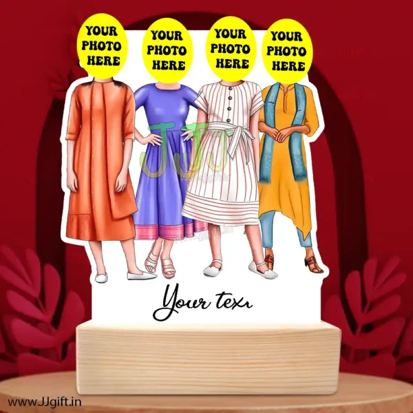 Caricature Gift Ideas For Best 4 Female Friend, Unique Standee Gift For Female Friends - Image 3