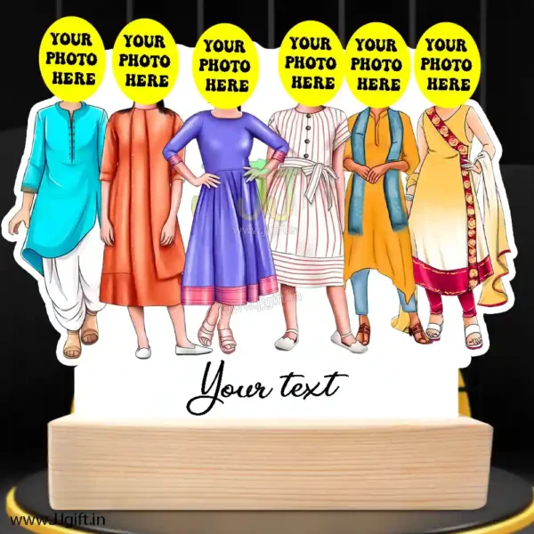 Caricature Gift Ideas For Best 6 Female Friend, Unique Standee Gift For Female Friends - Image 3