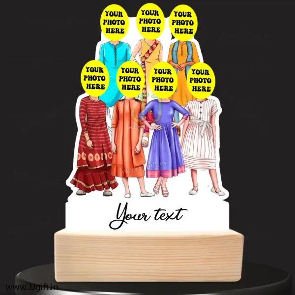 Caricature Gift Ideas For Best 7 Female Friend, Unique Standee Gift For Female Friends - Image 3