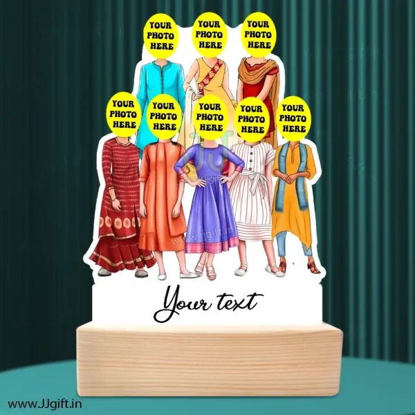 Caricature Gift Ideas For Best 8 Female Friend, Unique Standee Gift For Female Friends - Image 3