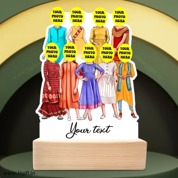 Caricature Gift Ideas For Best 9 Female Friend, Unique Standee Gift For Female Friends - Image 3