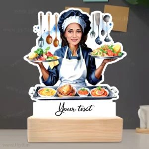 Caricature Gifts For Female Cooking Enthusiasts, Personalized Gift For Chef Female