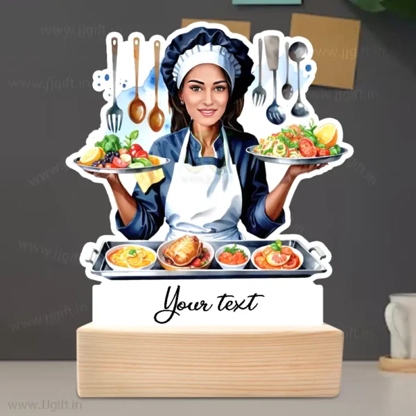 Caricature Gifts For Female Cooking Enthusiasts, Personalized Gift For Chef Female