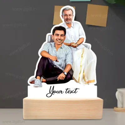 Dad And Son Duo Caricature Gift