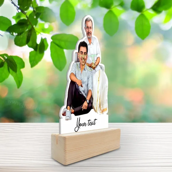 Dad And Son Duo Caricature Gift - Image 2