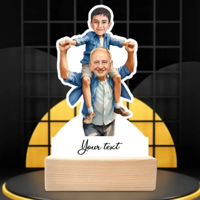 Grandfather Birthday Gifts, Best Gift For Grandfather From Son, Grandfather And Son Duo Standee Gift, Unique Gift for Grandfather And Son