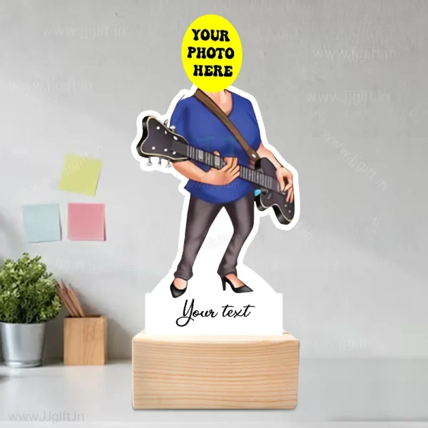 Personalized Female Guitarist Standee Caricature Gift, Custom Guitar Lover Gift For Her - Image 3