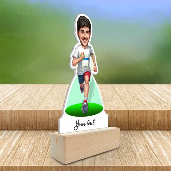 Personalized Male Runner Caricature Perfect Gift for Running Enthusiasts Marathoners and Fitness Buffs - Image 2