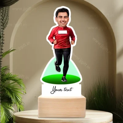 Runner Caricature Gift For Him, Best Runner Standee Gift For Him