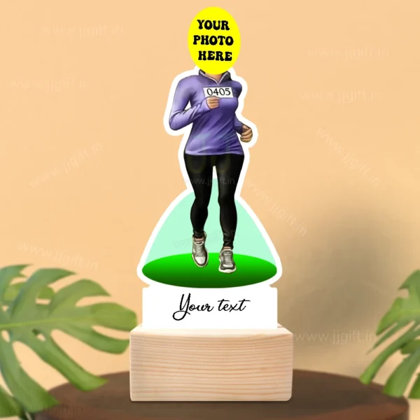 Runner Caricature Gift For Her, Best Runner Standee Gift For Her - Image 3