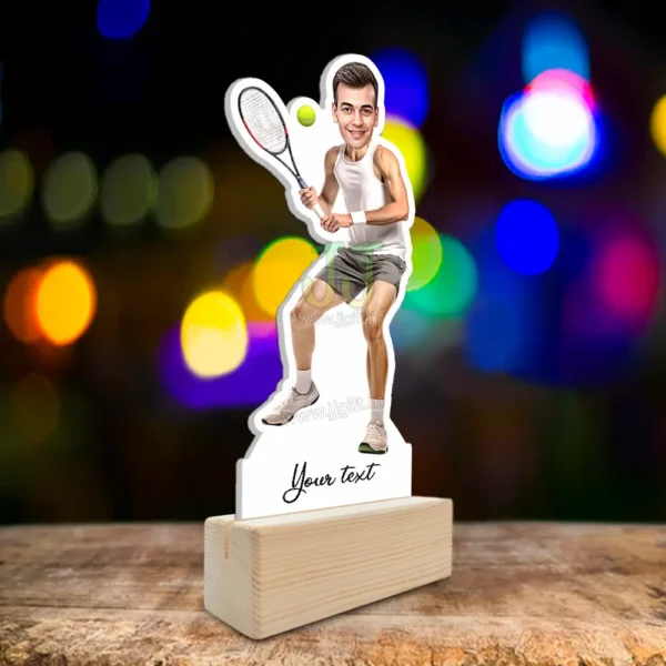 Tennis Champion Caricature, Custom Standee Gift for Athletes - Image 3