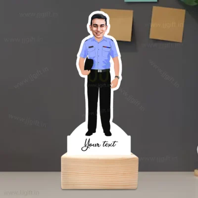 Air Force Officer Caricature Gift, Personalized Air Force Military Themed Standee