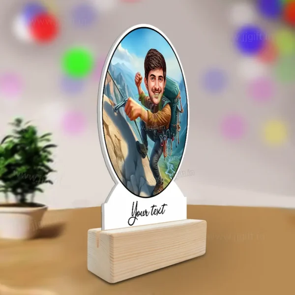 Climb & Conquer – Personalized Mountaineer Caricature Standee, Custom Gift For Peak Performer - Image 2