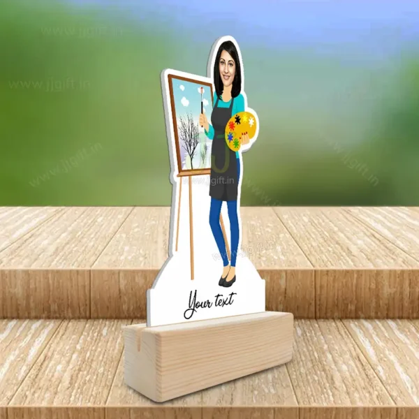 Custom Artist Caricature Standee for Women, Unique Artistic Gift for Her - Image 2