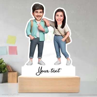 Custom Best Friends Or Couple Caricature Gift, Cool Duo Standee for Desk Decor