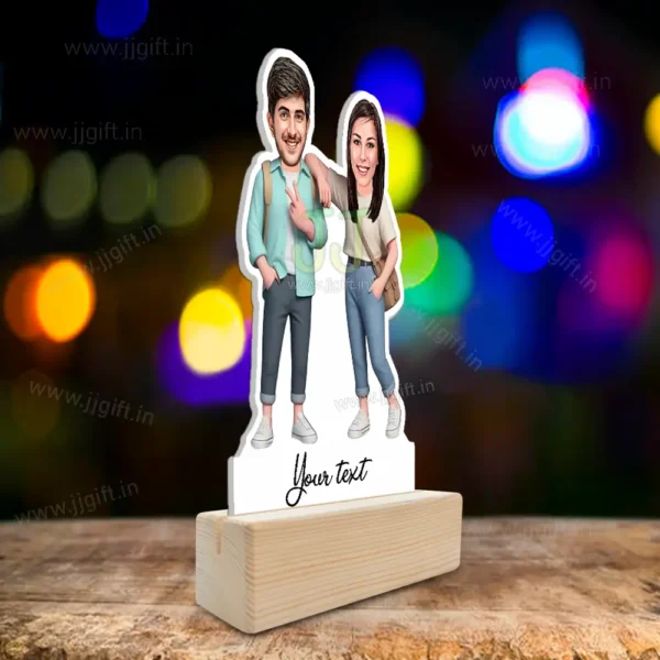 Custom Best Friends Or Couple Caricature Gift, Cool Duo Standee for Desk Decor - Image 2