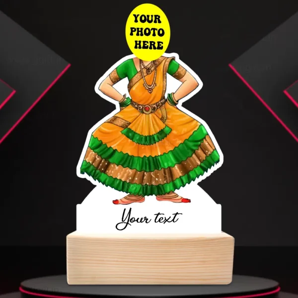 Custom Caricature Standee of Female Bharatanatyam Performer, Unique Dance Art Gift for Girls - Image 3