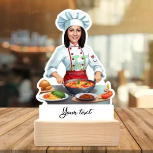 Custom Chef Caricature Showpiece For Her, Unique Gift for Home Chefs