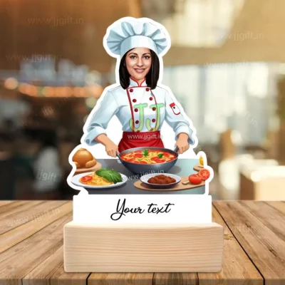 Custom Chef Caricature Showpiece For Her, Unique Gift for Home Chefs