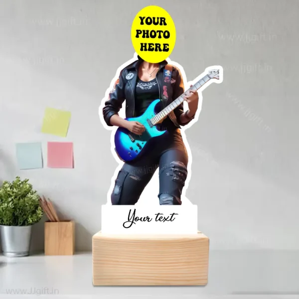Female Guitarist Custom Caricature, Unique Rock Star Personalized Gift For Her - Image 3