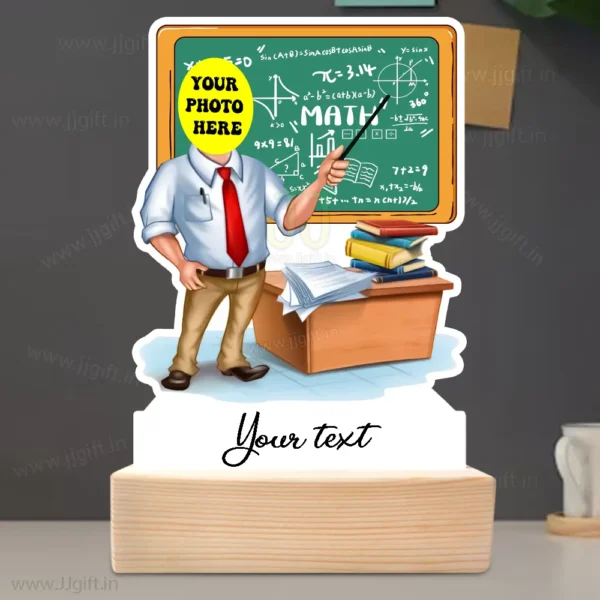 Maths Teacher Caricature Standee Gift, Unique Personalized Gift for Math Professors or Tuition Teachers, Table Standee Gift For Maths Teacher - Image 3