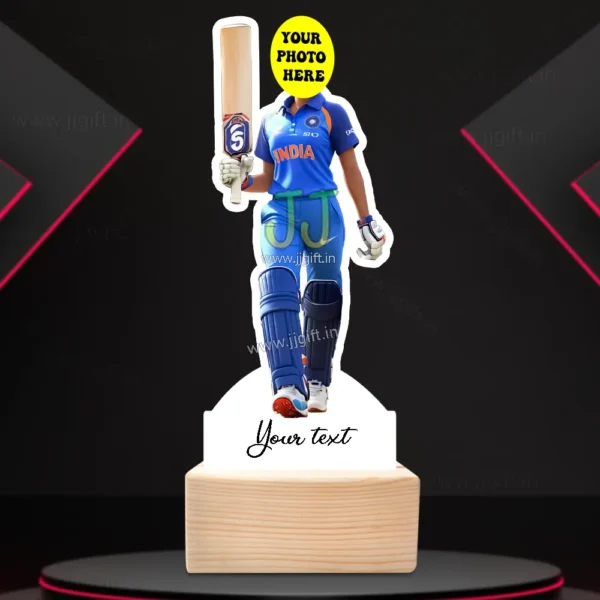 Perfect Caricature Gift for Cricket Lover Girls, Custom Gift Standee for Desk Decor - Image 3