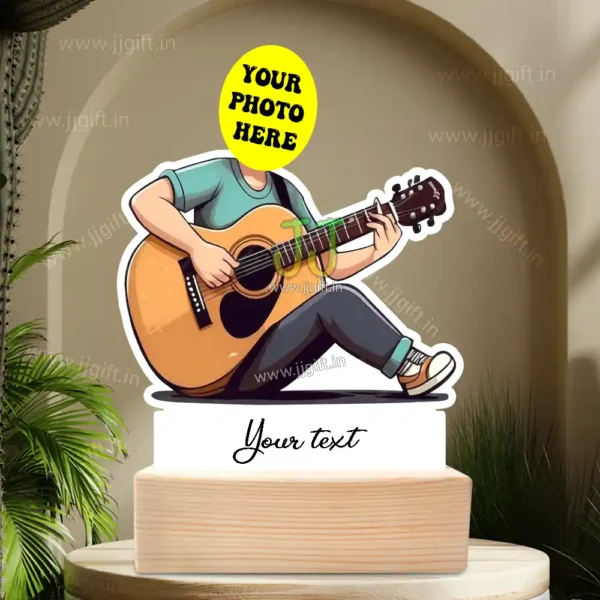 Personalized Acoustic Guitar Caricature Standee Gift for Her -- Guitar Girl Edition - Image 2