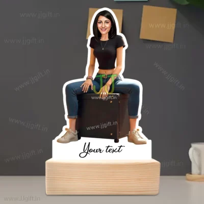 Personalized Clap Box Musician Caricature Gift, Custom Cajon Player Table Standee for Music Lovers
