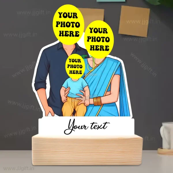 Personalized Family Caricature Standee Gift for Parents With boy - Image 3