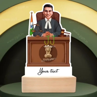 Personalized Judge Caricature Standee, Table Showpiece for Judge, Unique Gift Idea For Judge