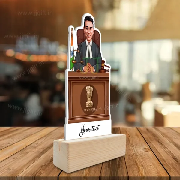 Personalized Judge Caricature Standee, Table Showpiece for Judge, Unique Gift Idea For Judge - Image 2
