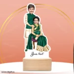 Personalized Pregnant Couple Caricature Standee - Custom Face Acrylic Showpiece for Expecting Parents, Baby Shower Gift or Pregnancy Announcement