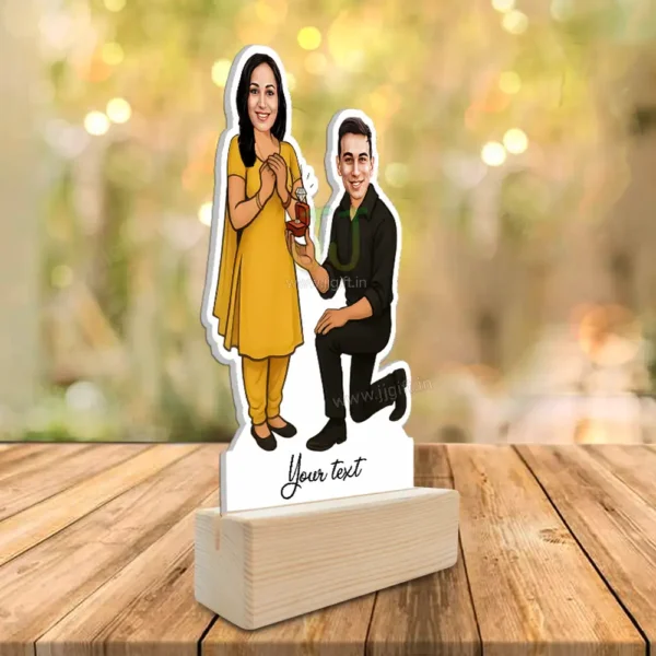 Personalized Proposal Caricature Showpiece, Unique Propose Standee Gift - Image 2