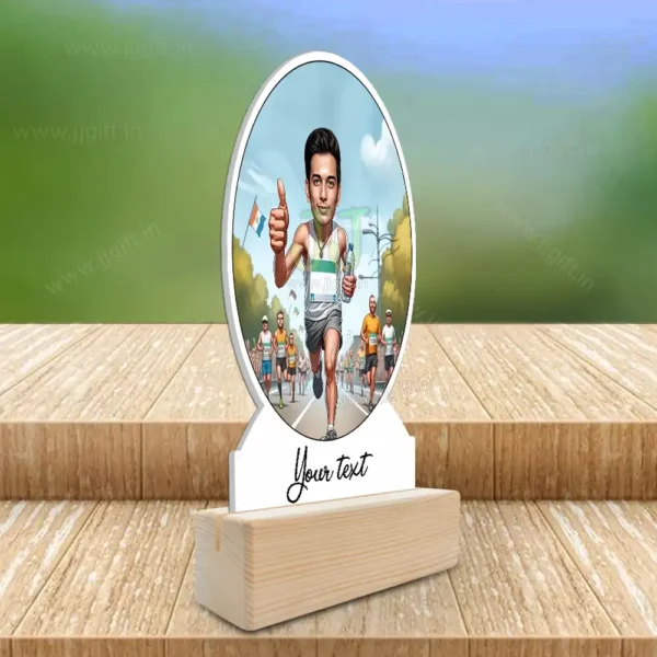 Personalized Running Champion Caricature Showpiece - Unique Gift for Athletes - Image 2