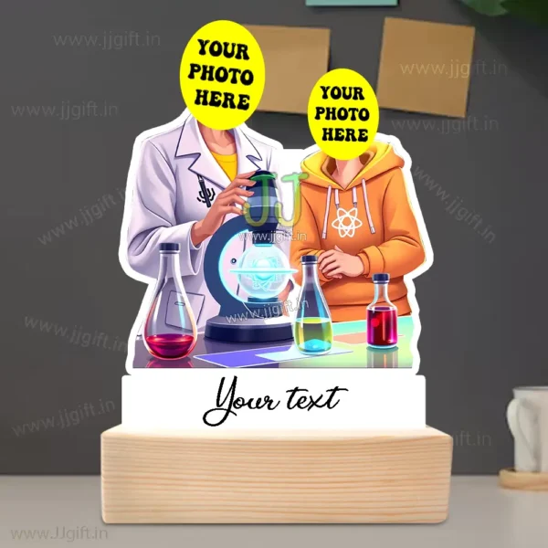 Science Spark Edition Teacher & Student Caricature Standee Gift, Personalized Educational Standee For Girl Student & Teacher - Image 3