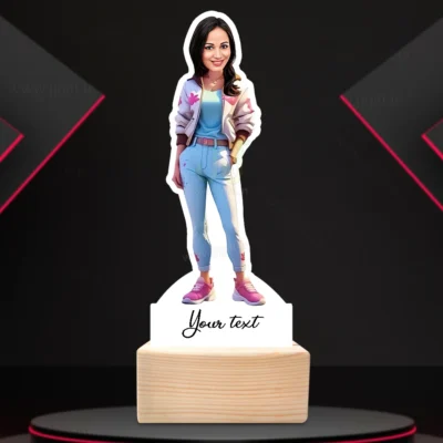 Stylish girl caricature 40