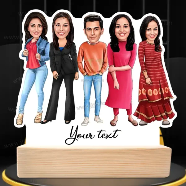 1 Male & 4 Female Caricature Gift Idea