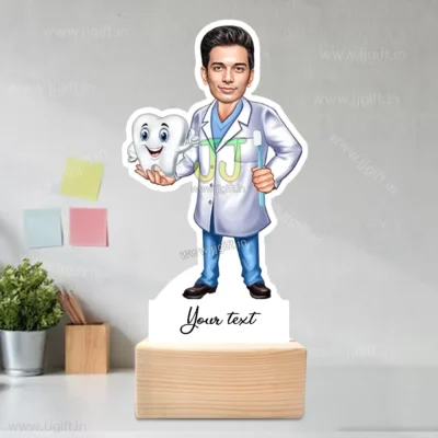 Acrylic Made Showpiece For Dentist, Caricature Gift for Dental Professionals