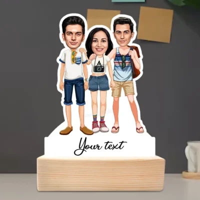 Best friends caricature gift group of 3