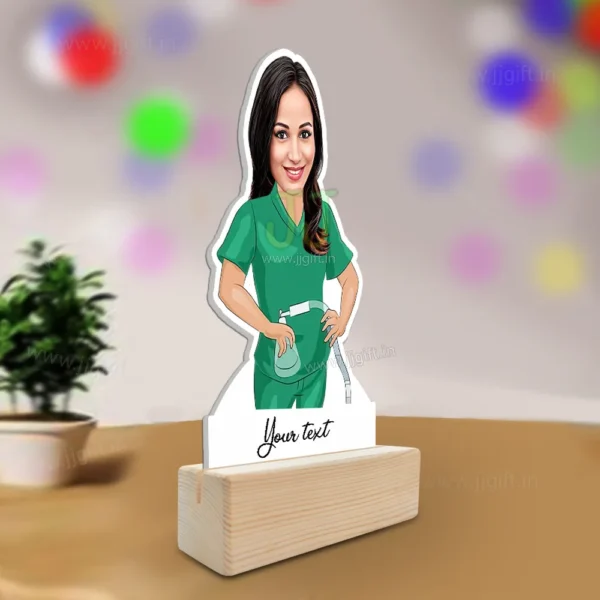 Breathe Easy Edition-Custom Caricature Gift for Female Anesthesiologists, Best Award For Female Anesthesia Doctor - Image 2