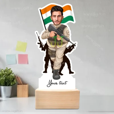 Caricature Gift For Army, Standee Award For Indian Army